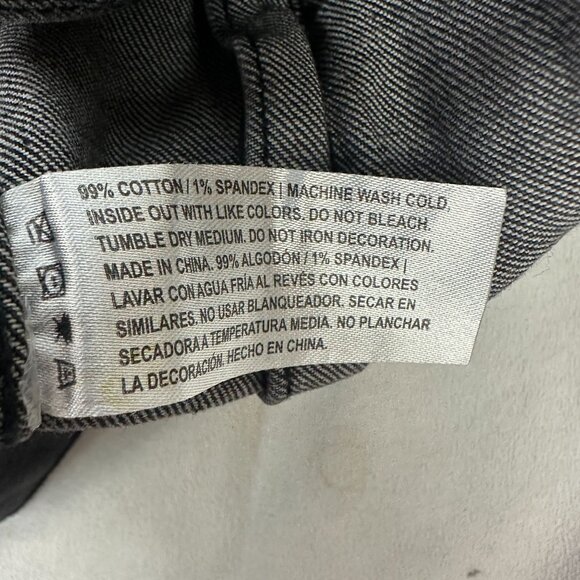 Maverick Black Denim Jacket Small Cotton/Spandex Embroidered Details - Picture 6 of 7